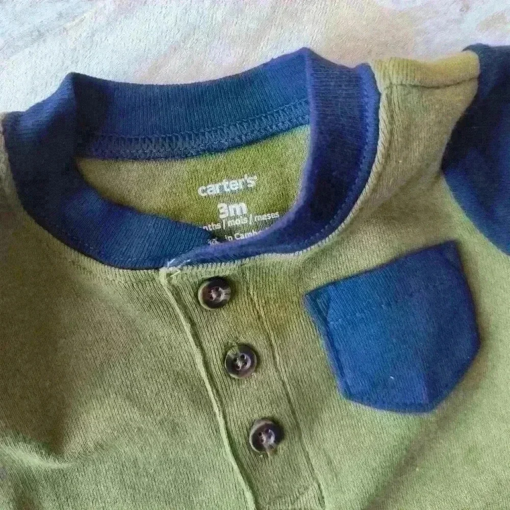 Carter's Boys 3pc Tiger Bodysuit, Green Shirt & Blue Shorts Set NEW 3 Months